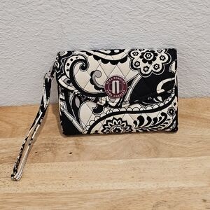 Vera Bradley Retired Midnight Paisley Turnlock Wallet Wristlet
